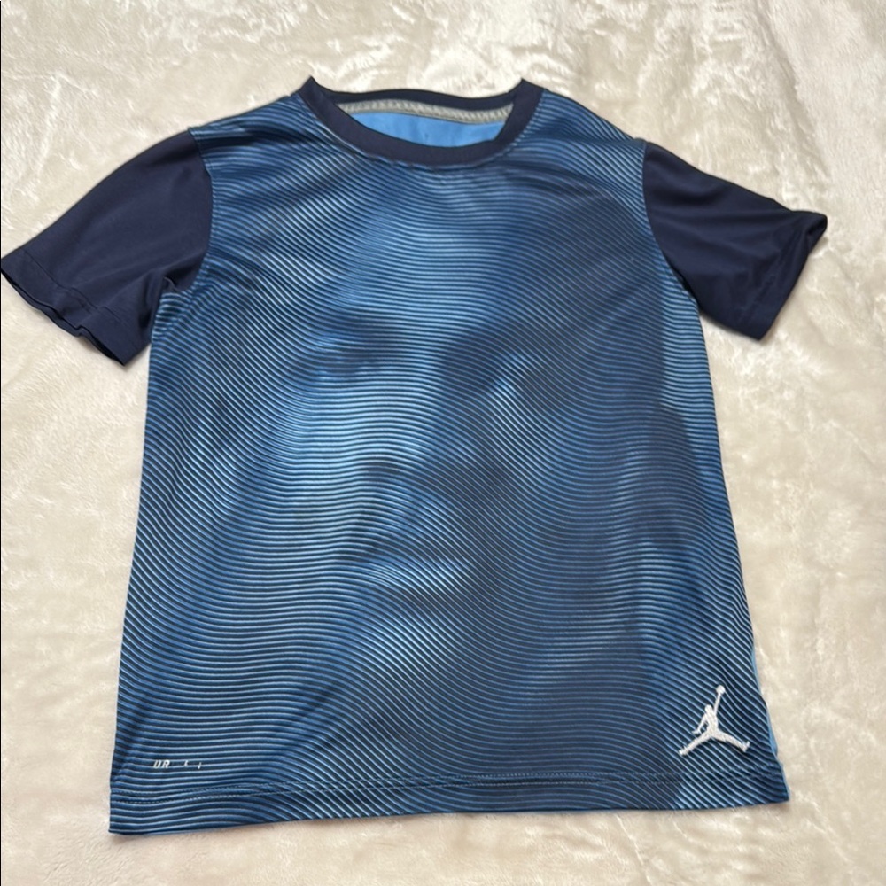 Jordan Blue and Navy Short Sleeve Tee
